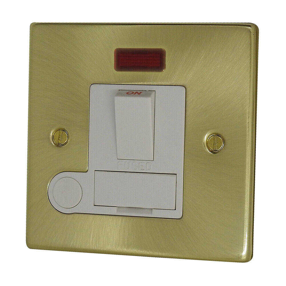 13 AMP SWITCHED CONNECTION UNIT Stain Brass