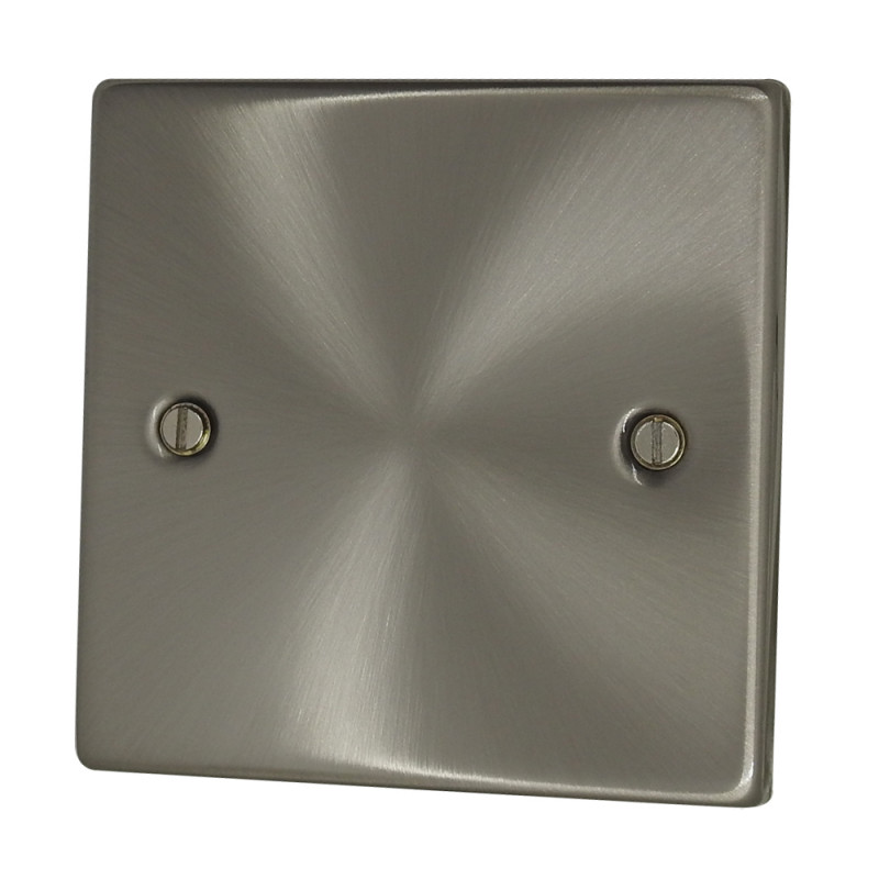 1 GANG BLANKING PLATE Stain Chrome